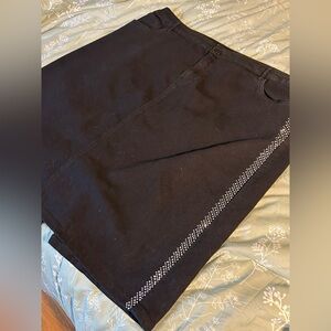Cato Black Denim Skirt with Silver Studs – Size 22W